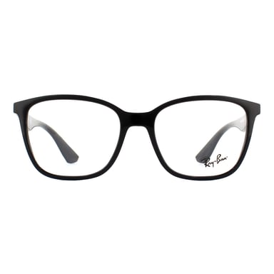 Monturas de gafas Ray-Ban Square negro brillante unisex para mujer