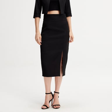 Front Slit Pencil Skirt