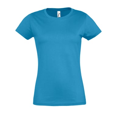 SOLS Womens/Ladies Imperial Heavy Short Sleeve T-Shirt (Aqua)