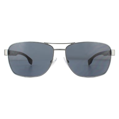 Hugo Boss Rectangle Mens Dark Ruthenium Grey Sunglasses