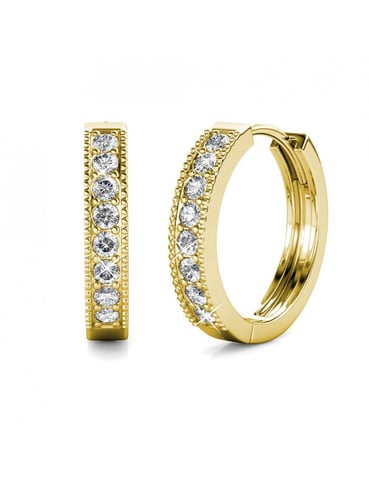 Pendientes Eclat - Oro y Cristal