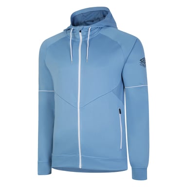 Umbro Mens Pro Training Full Zip Hoodie (Allure/Brilliant White)