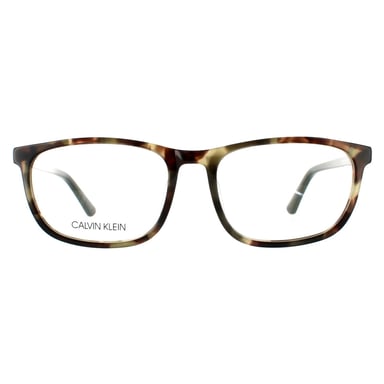 Montura de gafas de sol cuadradas para hombre Calvin Klein con estampado de tortuga