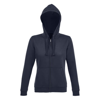 SOLS Womens/Ladies Spike Full Zip Hoodie (French Navy)