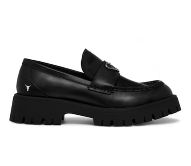 Mocasines de piel negra con tacón grueso Windsor Smith - Throne