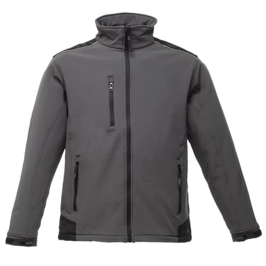 Regatta Mens Sandstorm Hardwearing Softshell Jacket (water Repellent) (Seal Grey/Black)