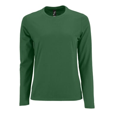 SOLS Womens/Ladies Imperial Long Sleeve T-Shirt (Bottle Green)