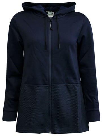 Sudadera con capucha azul marino Puma Evo Drapey Zip Up para mujer