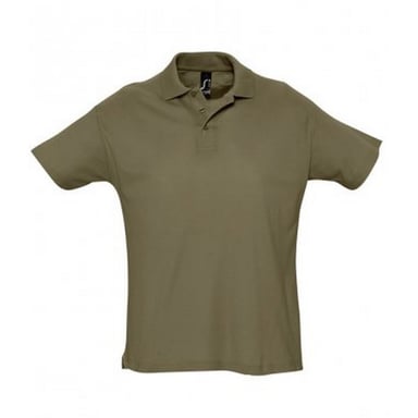 SOLS Mens Summer II Pique Short Sleeve Polo Shirt (Army)