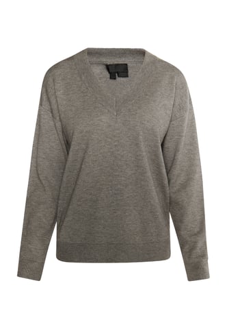 Dreimaster Knitted pullover women Grey melange