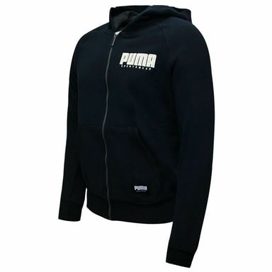 LOGO GRÁFICO PUMA Long Sleee Zip Up Black Mens Holtaed Track Jacket 580972 51
