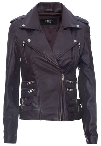 Chaqueta de motociclista de cuero Brando para mujer - Loddon