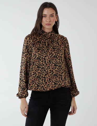 Satin Blouson Top