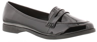 Platino Womens Shoes Work School Layla Slip On black patent