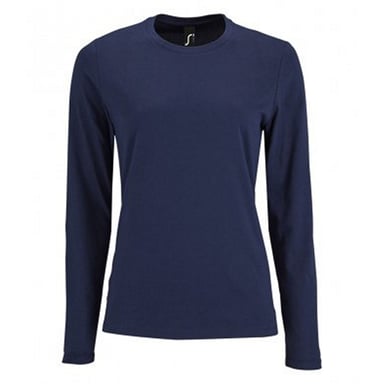 SOLS Womens/Ladies Imperial Long Sleeve T-Shirt (French Navy)