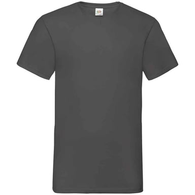 Fruit of the Loom Mens Value V Neck T-Shirt (Light Graphite)