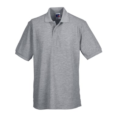 Russell Mens Polycotton Pique Hardwearing Polo Shirt (Light Oxford)