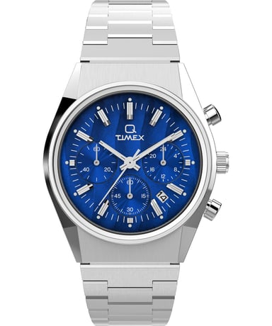 Timex Q Falcon Eye Chrono Men's Silver Watch TW2W33700