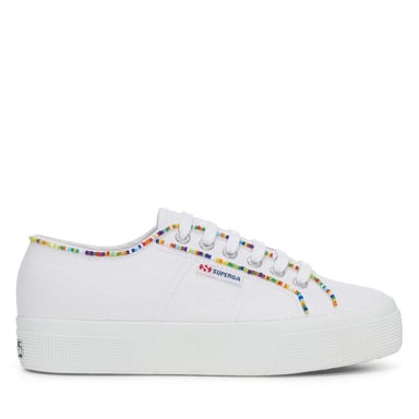 Superga Womens/Ladies 2740 Beaded Trainers (White/Multicoloured)