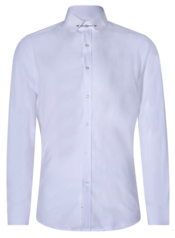 Camisa blanca con cuello club para hombre, años 20, Peaky Blinders, con broche de popelina de barra elegante