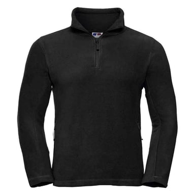 Russell Mens Quarter Zip Outdoor Fleece Top (Black)