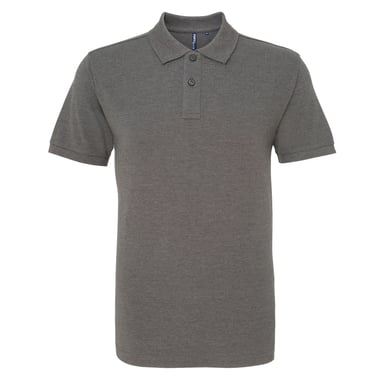 Asquith & Fox Mens Plain Short Sleeve Polo Shirt (Charcoal)