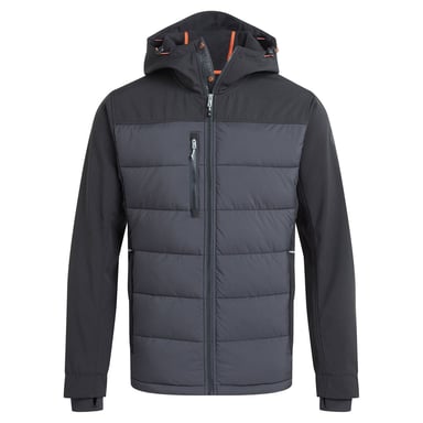 Craghoppers Mens Castleford Hybrid Jacket (Black/Carbon Grey)