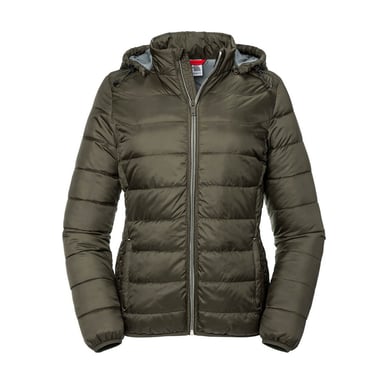 Russell Womens/Ladies Ladies Hooded Nano Jacket (Dark Olive)