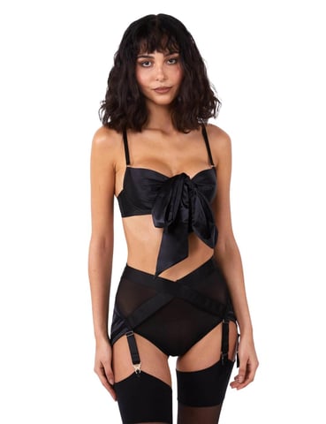 Playful Promises Yva Balcony Bra  -  Black