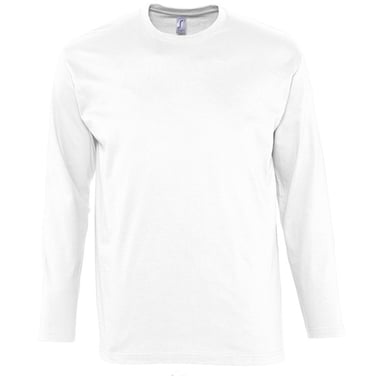 SOLS Mens Monarch Long Sleeve T-Shirt (White)