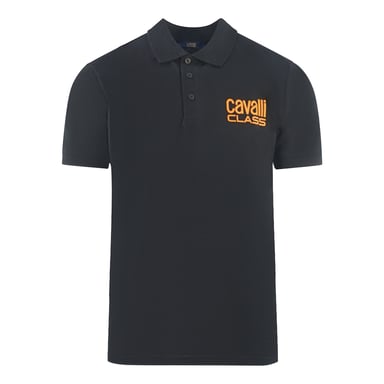 Cavalli Class Bold Brand Logo polo negro
