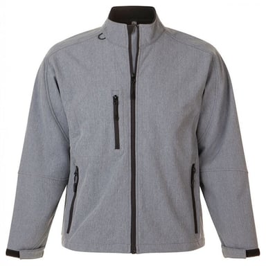 SOLS Mens Relax Soft Shell Jacket (Breathable, Windproof And Water Resistant) (Grey Marl)