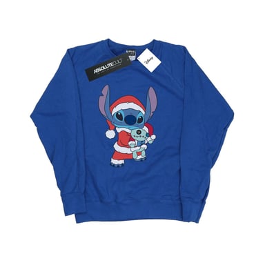 Disney Womens/Ladies Lilo And Stitch Stitch Christmas Sweatshirt (Royal Blue)
