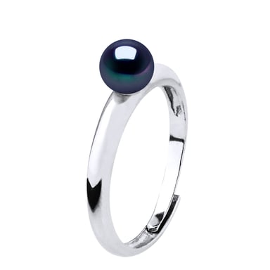Simple Ring - Real Cultured Freshwater Pearls Round 5-6 mm