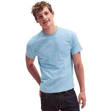 Fruit Of The Loom | Camiseta de manga corta con cuello redondo - Azul cielo (Pack de 5)