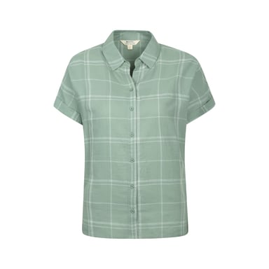 Mountain Warehouse Womens/Ladies Palm Checked Relaxed Fit Shirt (Khaki)