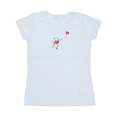 Disney Womens/Ladies Winnie The Pooh Balloon Cotton T-Shirt (White)