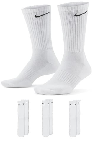 Calcetines de entrenamiento Nike Everyday Cushion Crew 3 pares en blanco
