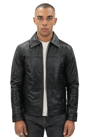 Chaqueta Harrington de cuero para hombre - Shanghai