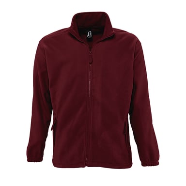 SOLS Mens North Full Zip Outdoor Fleece Jacket (Burgundy)