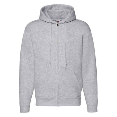 Fruit of the Loom Unisex Adult Premium Full Zip Hoodie (Heather Grey)