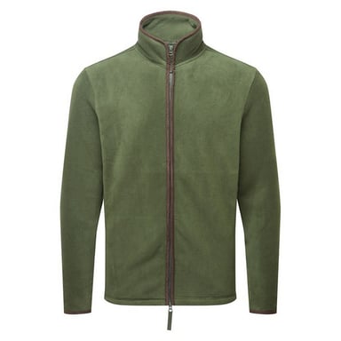 Premier Mens Artisan Fleece Jacket (Moss Green/Brown)