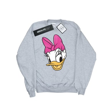 Disney Womens/Ladies Daisy Duck Head Painted Sweatshirt (Heather Grey)