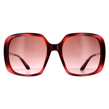 Guess Square Womens Tortoise Pink Pink Gradient Sunglasses