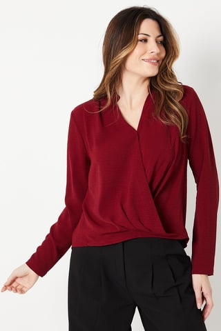 Long Sleeve Wrap Top