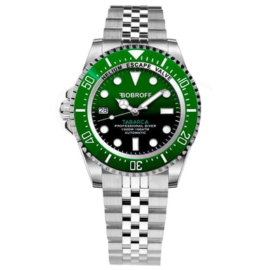 Bobroff Reloj de hombre Automático plata verde