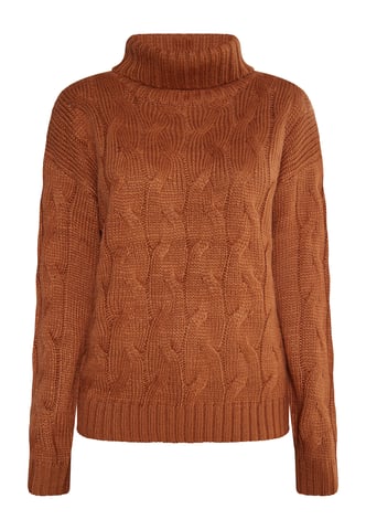Mymo Knitted pullover women tan