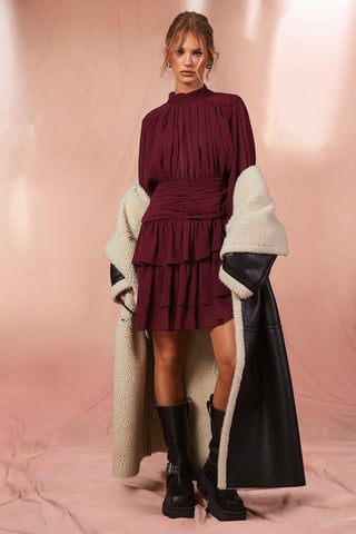 Borg Trim Maxi Aviator Coat