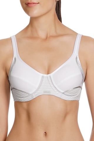 Electrify Mesh Wired Bra - White