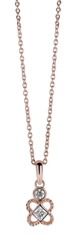 Orphelia Women's 925 Sterling Silver Chain with Pendant - Rose ZH-6032/1